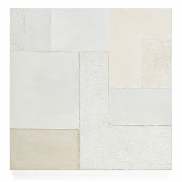 Pineda Абстрактный холст белого цвета 95 x 95 см