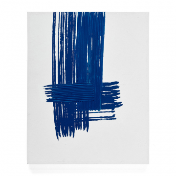 Sagaro Абстрактное полотно в бело-голубых тонах 80 x 100 см