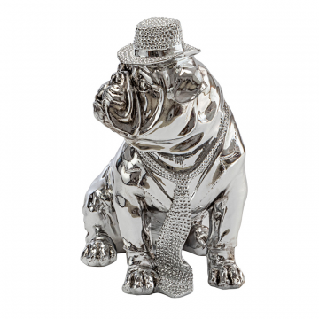 Фигурка среднего размера Bulldog Hat хром