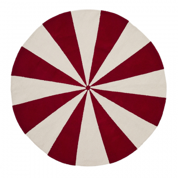 Ковер Wirla бежево-красный 100% хлопок Ø 100 см