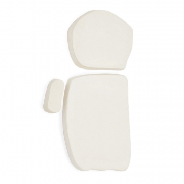 Набор из 3 квадратных настенных панелей Siluna из белого папье-маше