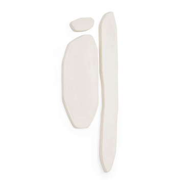 Набор Siluna из 3 удлиненных настенных панелей из белого папье-маше