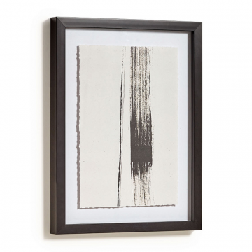 Anaisa Картина в белом цвете с черной вертикальной полосой 30 х 40 см