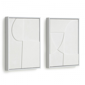 Набор из двух белых картинок Beija 32 x 42 см