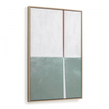 Картина Malvern в зелено-белом цвете 50 x 70 см