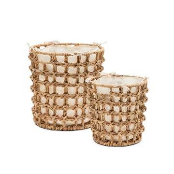 Набор из 2 корзин Dilam из натурального волокна Ø 30 см / Ø 38 см
