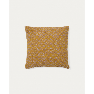 Чехол для подушки Magi горчичный жаккардовый 45 x 45