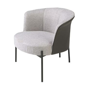 Кресло 5109/A213 серое из ткани и экокожи