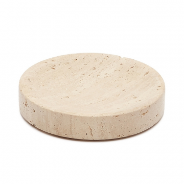 Macre Мыльница из бежевого травертина