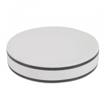 Белая керамическая мыльница Arminda с черной деталью