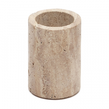 Macre Подставка для зубных щеток из бежевого травертина