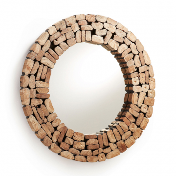 Зеркало Ellipse древесина