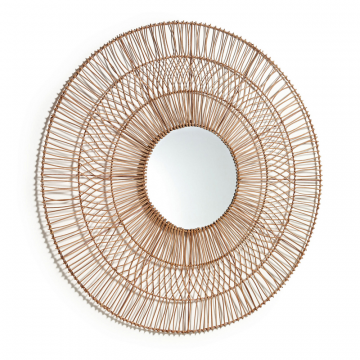 Viviana Зеркало из ротанга с натуральной отделкой Ø 110 см