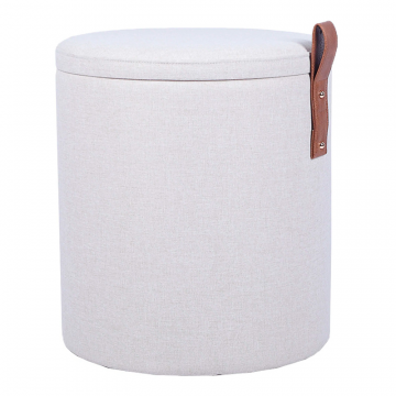 Пуф с ящиком Эркки рогожка S белый