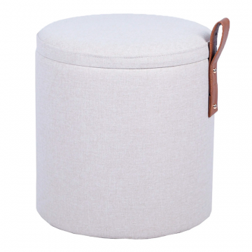 Пуф с ящиком Эркки рогожка XS белый