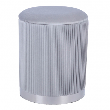 Пуф Шарлотта с ящиком серебро велюр серебристый