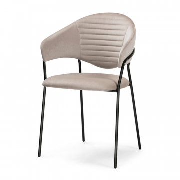 Стул на металлокаркасе Рансол дымчатый / черный глянец