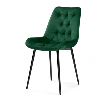 Стул на металлокаркасе Гояр изумрудный / черный глянец