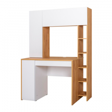 Письменный стол Комфорт 12.71 116,7х60,2х165,4 дуб золотой craft / белая аляска