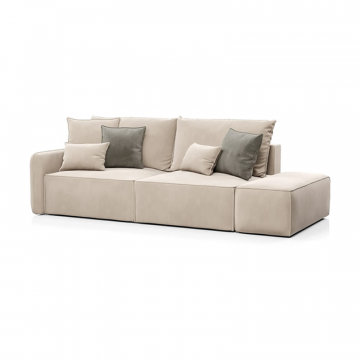 ПОРТЛЕНД Диван прямой с банкеткой светло-бежевый