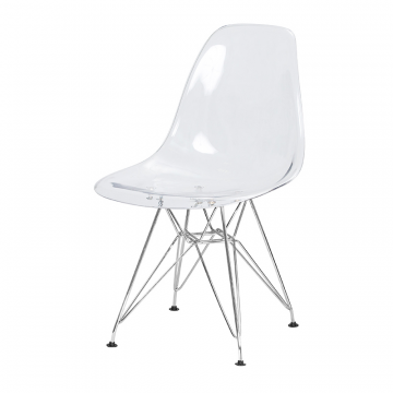 Стул обеденный DOBRIN DSR CASPER, ножки хром, цвет прозрачный