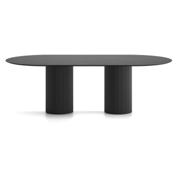 Обеденный стол Вельвет овальный 2 2400 Х 1000 Х 750 Дуб