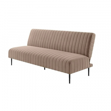 Baccara диван-кровать трехместный прямой без подлокотников, бархат бежевый 05