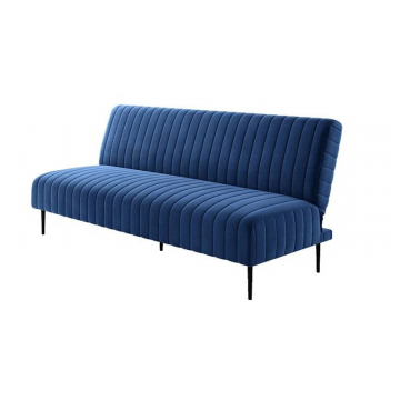 Baccara диван-кровать трехместный прямой без подлокотников, бархат синий 29
