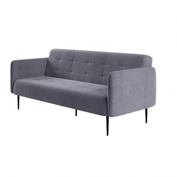 Monaco диван-кровать прямой с подлокотниками, трехместный, бархат серый 27