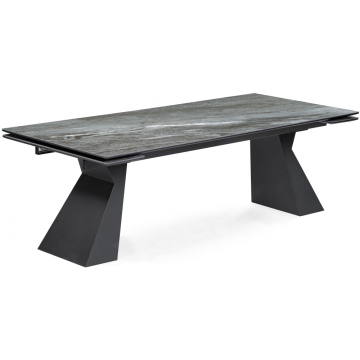 Керамический стол Денхольм 240(300)х100х75 mosco nero matt / черный