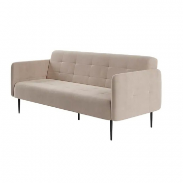 Monaco диван-кровать прямой с подлокотниками, трехместный, велюр бежевый Velutto 06