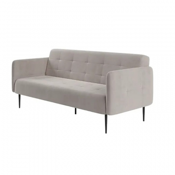 Monaco диван-кровать прямой с подлокотниками, трехместный, велюр серый Velutto 52