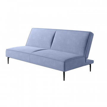 Este диван-кровать трехместный, прямой, без подлокотников, велюр серый Velutto 46