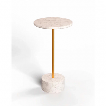 Стол Paletto (натуральный камень) столешница и опора: RM 543 Пик Эльбруса (М), ножка: 811 муар (золото)