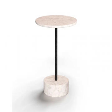 Стол Paletto (натуральный камень) столешница и опора: RM 543 Пик Эльбруса (М), ножка: 9005 муар