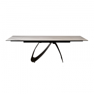 169DT-92055 Стол обеденный раскл.керам.столешница 160(40+40)*90*76см