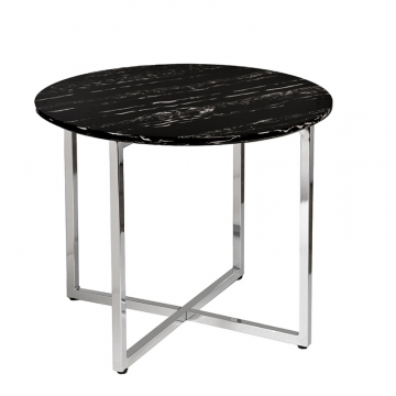30B-85521 Стол журнальный круглый черный / хром d60*48cм