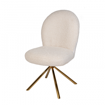 30C-12390 Стул обеденный поворотный букле белый 66*51*91см