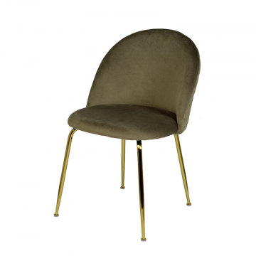 30C-30177 Стул велюр хаки, мет.ножки 50*53*77см