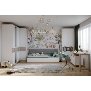 Детская Аурелио. Комплект 1, Блэквуд сатиновый, Белый