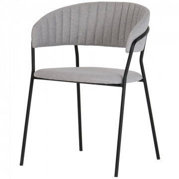 Стул Turin серый с чёрными ножками