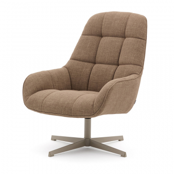 Jaspe Вращающееся кресло светло-коричневого цвета с серой отделкой металла