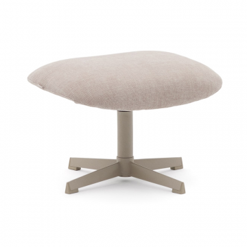 Jaspe Вращающийся пуф бежевого цвета с серой отделкой металла