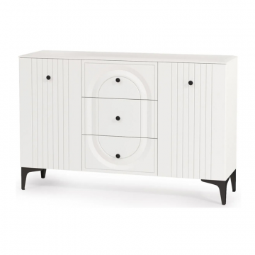 Комод Вестра 13.309 белый pe шагрень / белая шагрень