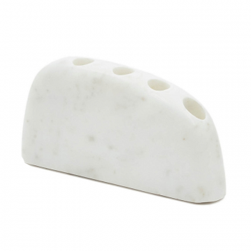 Signe большой подсвечник из белого мрамора 10 см