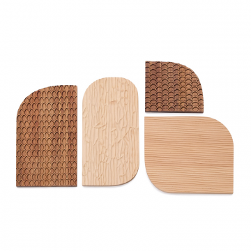 Trivax Стеновая панель из 4 частей из древесины акации