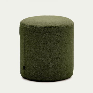 Пуф Kaeli со съемным чехлом из зеленого букле Ø 43 см