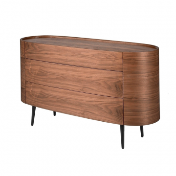 Комод AC2001DR /7075 овальный ореховый