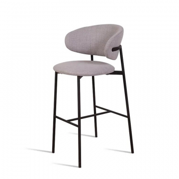 Стул барный Adele, рогожка, серый