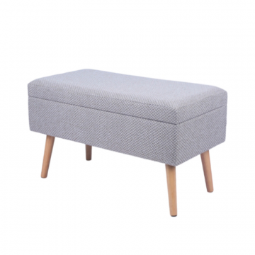 Банкетка Сторми с ящиком серо-бежевый